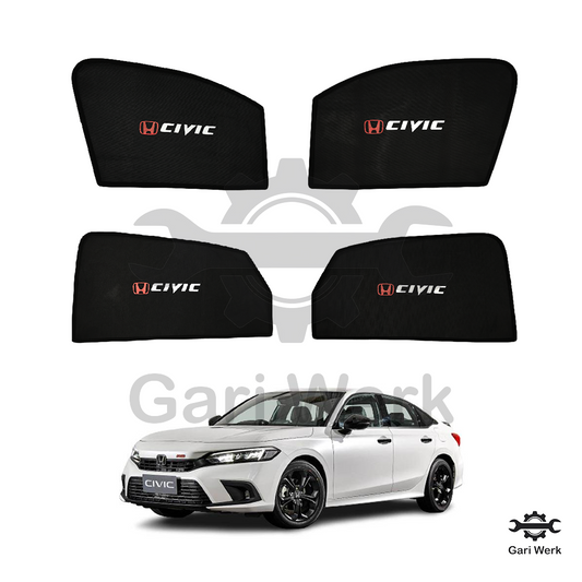 Honda Civic 2022 Custom Sun Shades | 4Pcs Set | UV Protection & Heat Resistance
