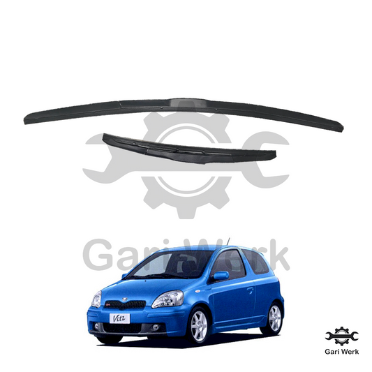 Toyota Vitz 1999–2005 (1st Gen) Hybrid Wiper Blades – All-Weather Performance