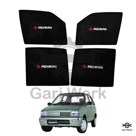 Suzuki Mehran Sun Shades with Logo | Heat Resistant | 4pcs Set