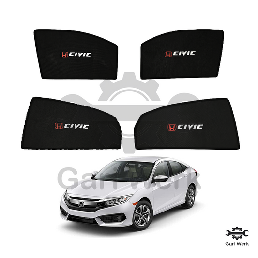 Custom Fit Sun Shades for Honda Civic 2017 | 4Pcs Set | UV & Heat Protection
