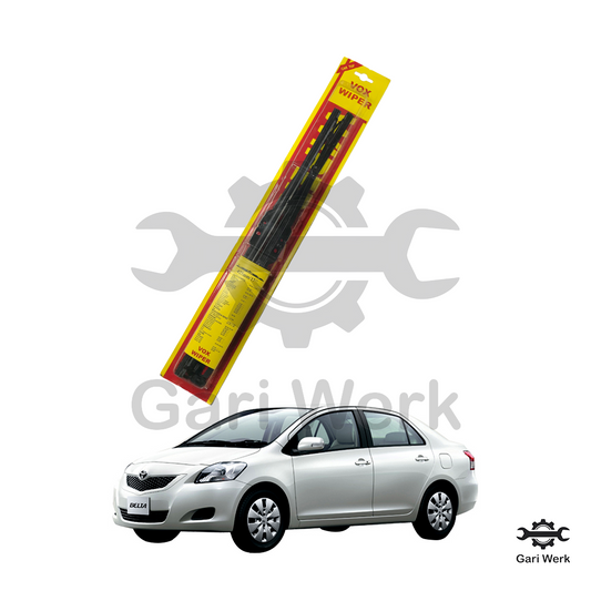 Toyota Belta 2005–2012 Metal Wiper Blades – Durable All-Weather Windshield Wipers