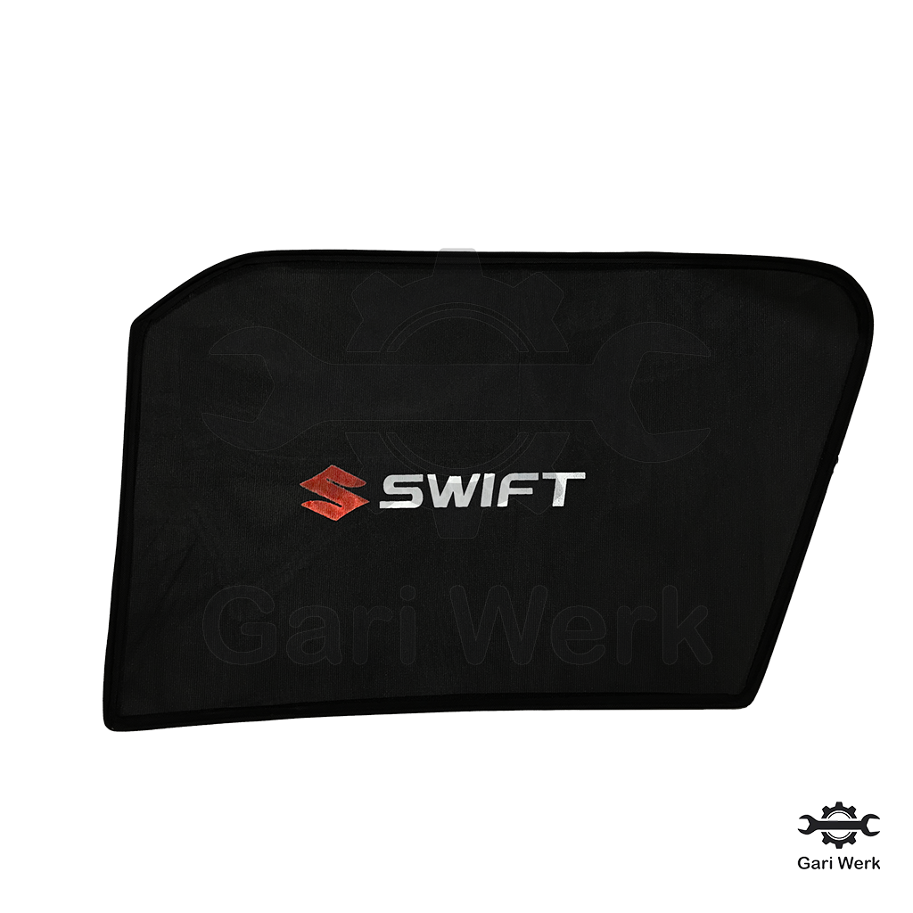 Suzuki Swift Sun Shades with Logo – UV Protection | Heat Resistant | 4pcs Set