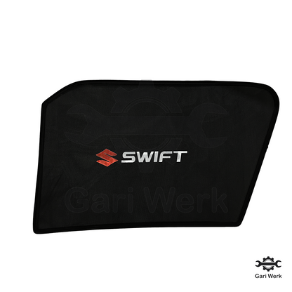 Suzuki Swift Sun Shades with Logo – UV Protection | Heat Resistant | 4pcs Set