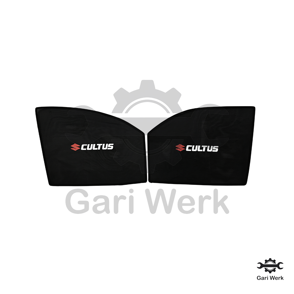 Suzuki Cultus (Old Model) Sun Shades with Logo – Heat Resistant | 4pcs Set | UV Protection