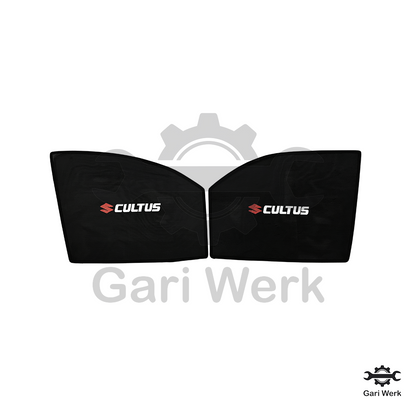 Suzuki Cultus (Old Model) Sun Shades with Logo – Heat Resistant | 4pcs Set | UV Protection