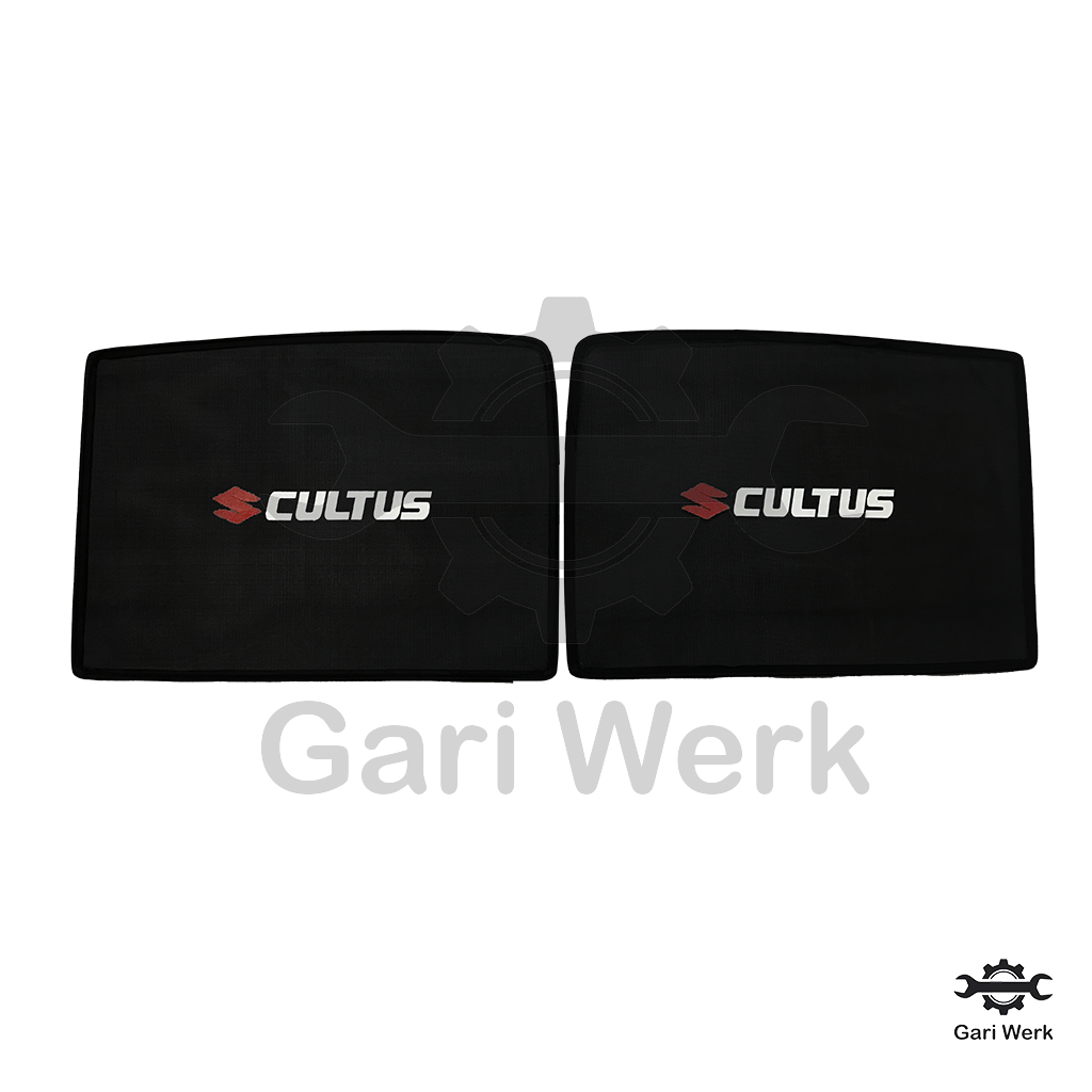 Suzuki Cultus (New Model) Sun Shades with Logo – Heat Resistant | 4pcs Set | UV Protection
