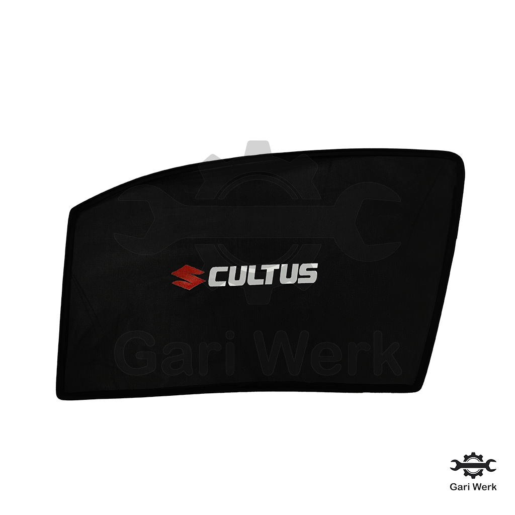 Suzuki Cultus (New Model) Sun Shades with Logo – Heat Resistant | 4pcs Set | UV Protection