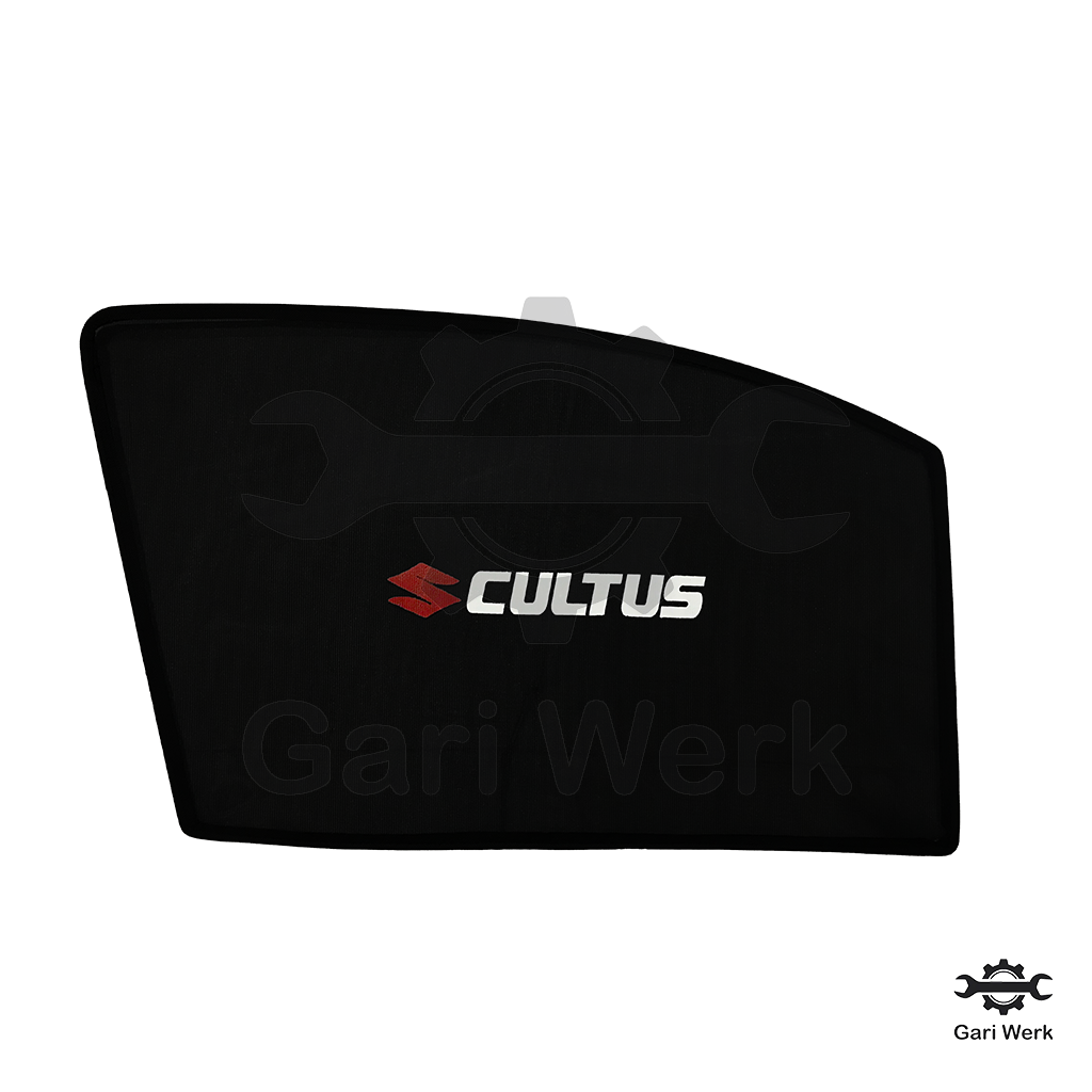 Suzuki Cultus (New Model) Sun Shades with Logo – Heat Resistant | 4pcs Set | UV Protection
