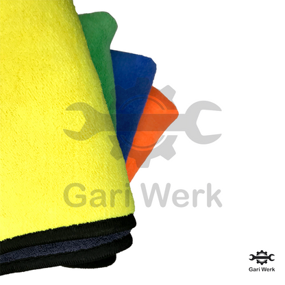 Dual-Sided Microfiber Drying Towel 500 GSM (40x40cm) – Ultra Absorbent Car Cleaning Cloth