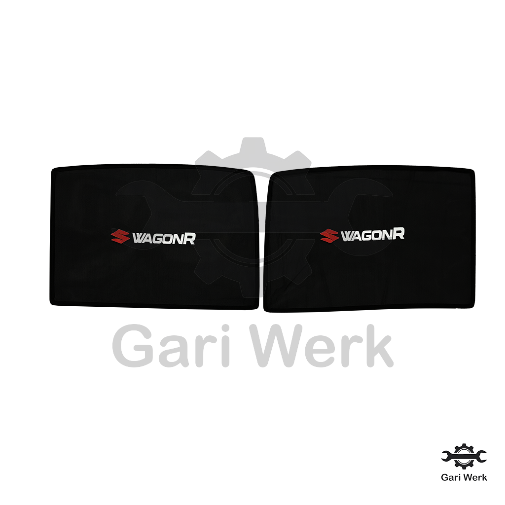 Suzuki Wagon R Sun Shades with Logo – 4pcs Set | UV & Heat Protection | Easy Fit