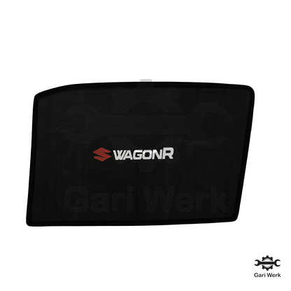 Suzuki Wagon R Sun Shades with Logo – 4pcs Set | UV & Heat Protection | Easy Fit