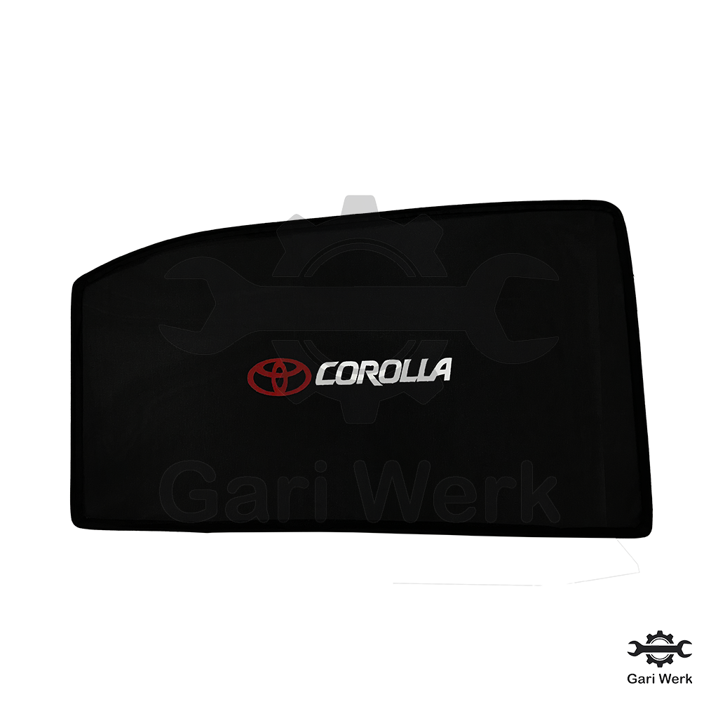 Toyota Corolla 2015 Sun Shades with Logo – Heat Resistant | 4pcs Set | UV Protection | Premium Fit