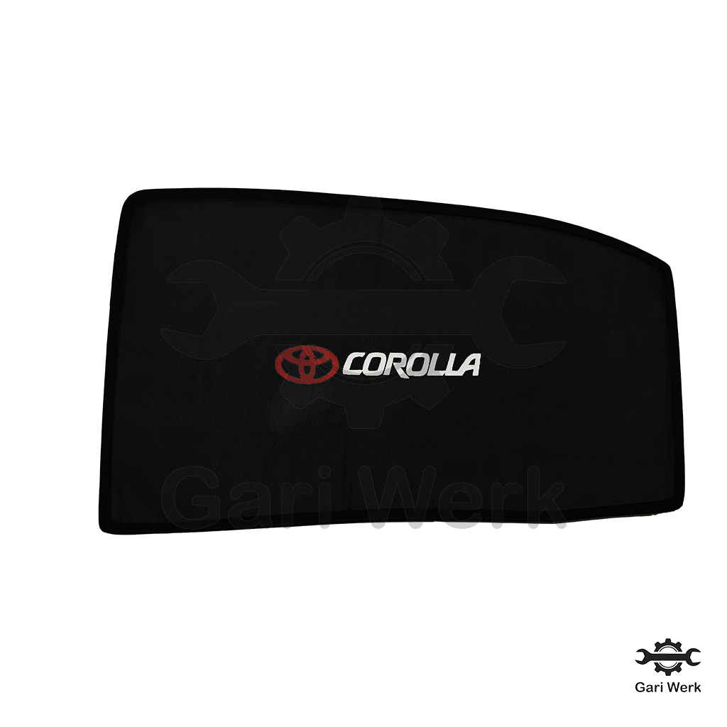 Toyota Corolla 2015 Sun Shades with Logo – Heat Resistant | 4pcs Set | UV Protection | Premium Fit