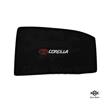 Toyota Corolla 2015 Sun Shades with Logo – Heat Resistant | 4pcs Set | UV Protection | Premium Fit