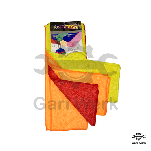 Microfiber Cleaning Cloths (30x40cm) - 4 Pcs Pack | Ultra Soft & Lint-Free Car & Home Use