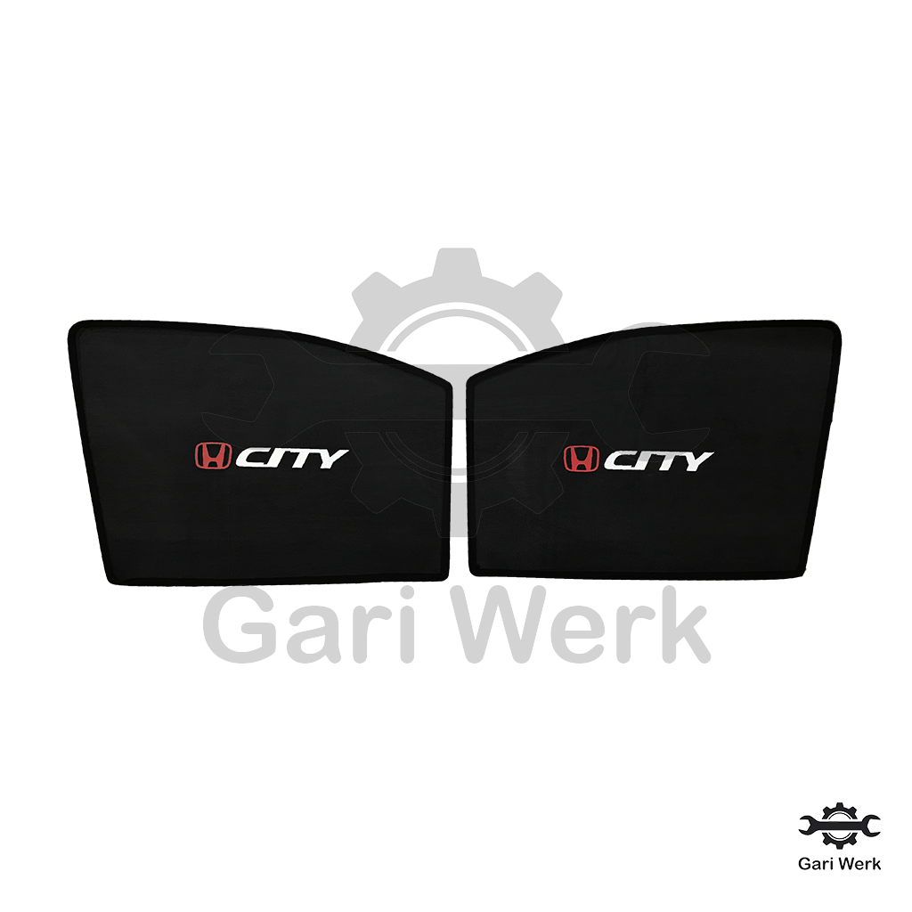 Honda City 2022 Sun Shades with Logo – Heat Resistant | 4pcs Set | UV & Glare Protection