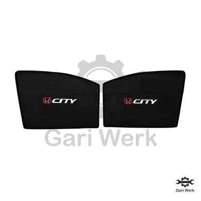 Honda City 2022 Sun Shades with Logo – Heat Resistant | 4pcs Set | UV & Glare Protection