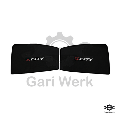 Honda City 2022 Sun Shades with Logo – Heat Resistant | 4pcs Set | UV & Glare Protection