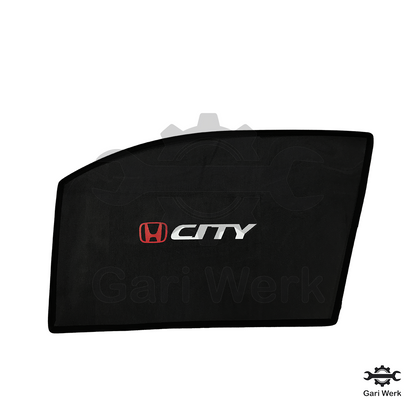 Honda City 2006 Sun Shades with Logo – Heat Resistant | 4pcs Car Window Shades | UV Protection