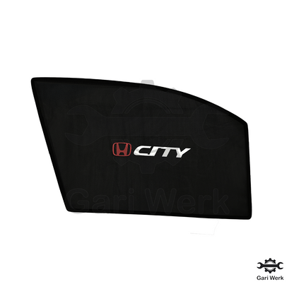 Honda City 2006 Sun Shades with Logo – Heat Resistant | 4pcs Car Window Shades | UV Protection